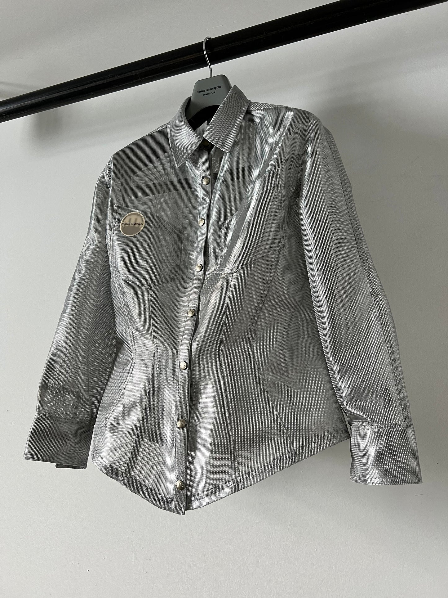 Thierry Mugler Structured Aluminum Blend Shirt